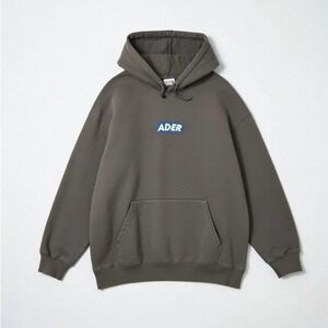 ADER error Grey Og Box 8211 Charcoal Grey Korean Streetwear Hoodie Medium Unisex